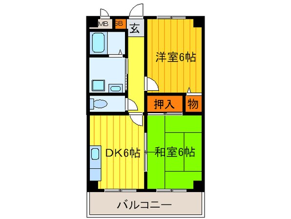 ハイマート新喜多の物件間取画像